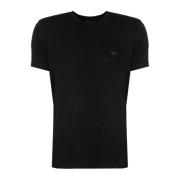 Emporio Armani Klassisk Rund Hals T-shirt Black, Herr