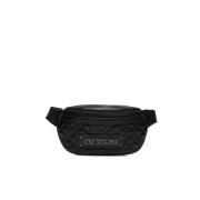 Love Moschino Belt Bags Black, Dam