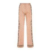 Palm Angels Wide Trousers Pink, Dam