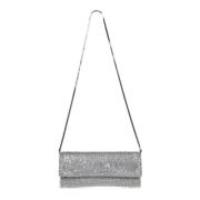 Benedetta Bruzziches Silver Foldover-väska med Kedjerygg Gray, Dam