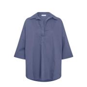 Co'Couture Himmelblå Oversize Pullover Skjorta Blus Blue, Dam