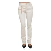 Fracomina Slim-fit Trousers White, Dam