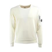 C.p. Company Lätt Fleece Sweatshirt Designer ID White, Herr