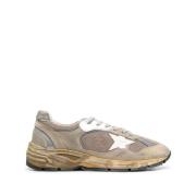 Golden Goose Taupe Silver White Dad Sneakers Multicolor, Herr