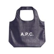 A.p.c. Marinblå Ninon Toteväska Blue, Dam