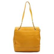 Chanel Vintage Pre-owned Laeder totevskor Yellow, Dam