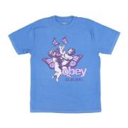 Obey Cherubs Love Pigment Choice Azure T-Shirt Blue, Dam