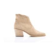 Paul Green Taupe Suede City-Western Ankelboot Beige, Dam