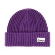 Ganni Beanies Purple, Dam