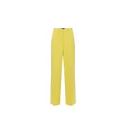 Elisabetta Franchi Wide Trousers Yellow, Dam