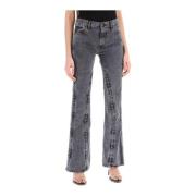 Y/Project Flared Jeans Black, Dam