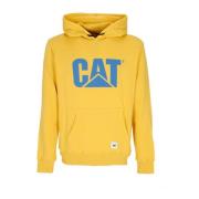 CAT Logo Hoodie Gul Streetwear Yellow, Herr