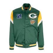 Mitchell & Ness NFL Heavyweight Satin Jacket Original Team Colors Gree...