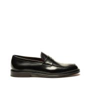 Doucal's Svarta Penny Moc Platta Skor Black, Herr