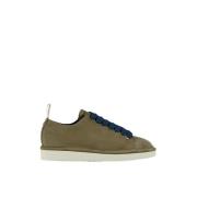 Panchic P01 Man's Lace-Up Shoe Suede Forest Night-Cobalt Green, Herr