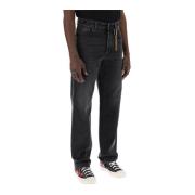 Darkpark Straight Jeans Black, Herr