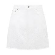 JW Anderson Denim Skirts White, Dam