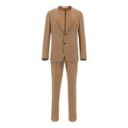 Eleventy Single Breasted Suits Beige, Herr
