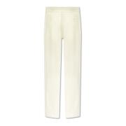 Emporio Armani Straight Trousers White, Dam