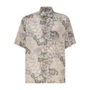 Etro Short Sleeve Shirts Beige, Herr