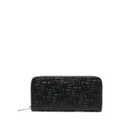 Baldinini Monogram Zip Wallet Svart Casual Stil Black, Dam