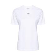 Off White Vit T-shirt med Logotryck White, Dam