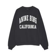 Anine Bing Ekologisk Bomullssweatshirt Black, Dam