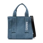 Ganni Tote Bags Blue, Dam