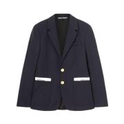 Palm Angels Blazer med logotryck Blue, Herr