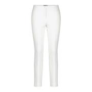 Cambio Slim-fit Trousers White, Dam