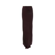 Ann Demeulemeester Plum Satin Madeleen Kjol Purple, Dam