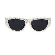 Celine Chic Cat-Eye Solglasögon med Kristaller White, Unisex