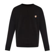 Maison Kitsuné Sweatshirt med logotyp Black, Herr