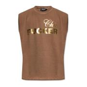 Dsquared2 Tryckt T-shirt Brown, Herr