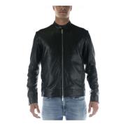 Selected Homme Leather Jackets Black, Herr