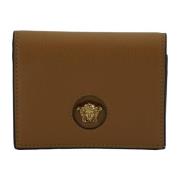Versace Kompakt plånbok med Medusa huvudlogotyp Brown, Dam