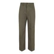 Polo Ralph Lauren Oliv Cropped Flat Front Chinos Green, Dam