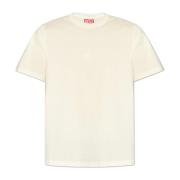 Diesel T-Must-Slits-N2 T-shirt med logotyp White, Herr