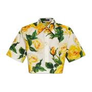 Dolce & Gabbana Skjorta med blommigt mönster Multicolor, Dam