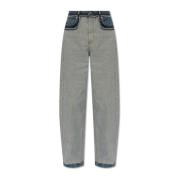 Marni Jeans med insida-ut effekt Blue, Dam
