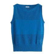 Aspesi Round-neck Knitwear Blue, Dam