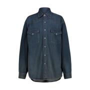 Maison Margiela Blouses Shirts Blue, Dam