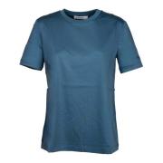 Max Mara Blå Cosmo Bomull Modal T-shirt Blue, Dam