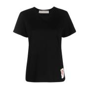 Golden Goose Svart Bomull Logo Crew Neck T-shirt Black, Dam