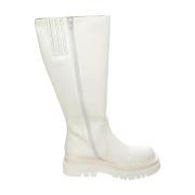 Jeffrey Campbell Vita Läder Mid Profil Stövlar White, Dam