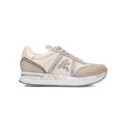 Premiata Höga Sneakers Conny i Blush Beige, Herr