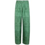 Pierre-Louis Mascia Wide Trousers Green, Dam