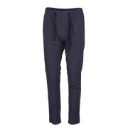 Herno Leather Trousers Blue, Herr