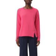 Liviana Conti Round-neck Knitwear Pink, Dam