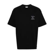 Drole de Monsieur Broderad Cursive Bomull T-shirt Black, Herr